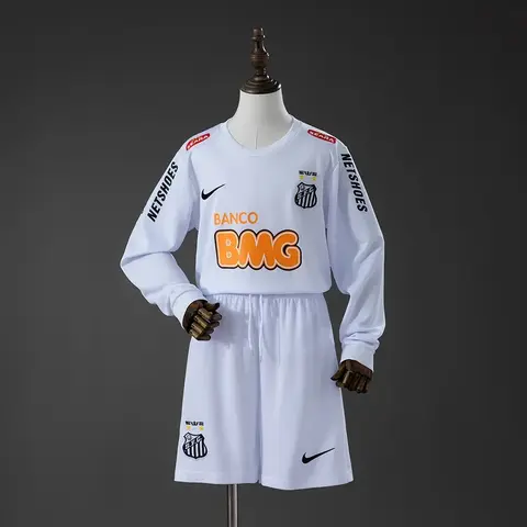 Conjunto Santos Primera Equipación 12/13 Retro Manga Larga Niños