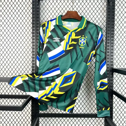 Camiseta Brasil Portero 1994 Retro Manga Larga