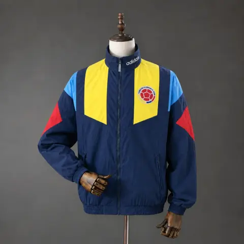 Chaqueta Colombia Mundial 2026 Azul Marino con Bloques de Color Hombre