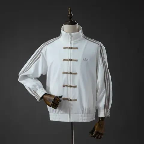 Chaqueta Estilo Tang Año Nuevo Chino Blanca Hombre