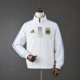 Chaqueta Argentina Mundial 2026 Blanca con Franjas Celestes Hombre