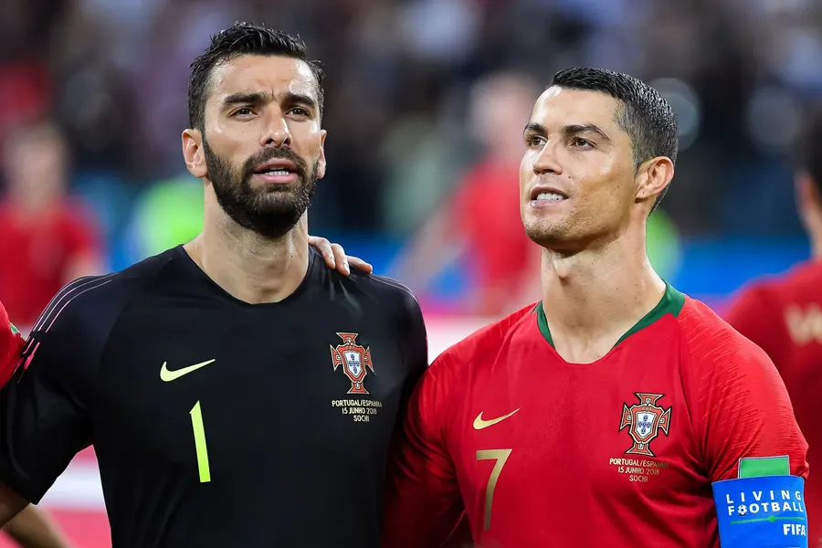 Rui Patrício und Cristiano Ronaldo, 15.06.2018. WM-Archiv, nicht Sporting im Jahr 2002.