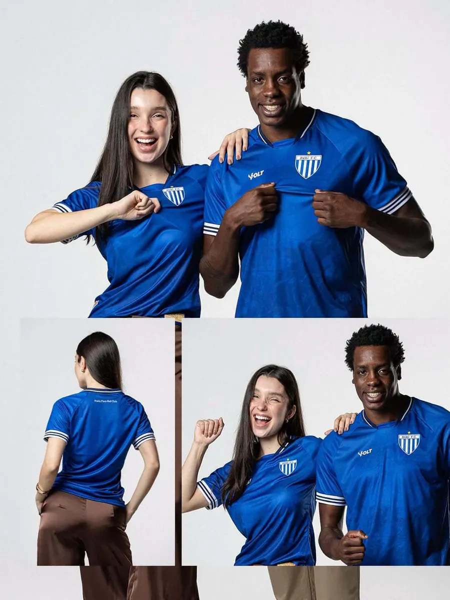 Avaí 2026: a painting on the blue third shirt