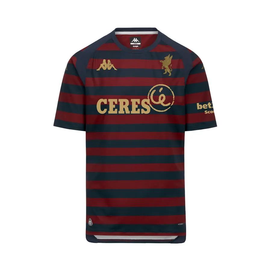 Genoa 2026/27: horizontal stripes and a golden griffin