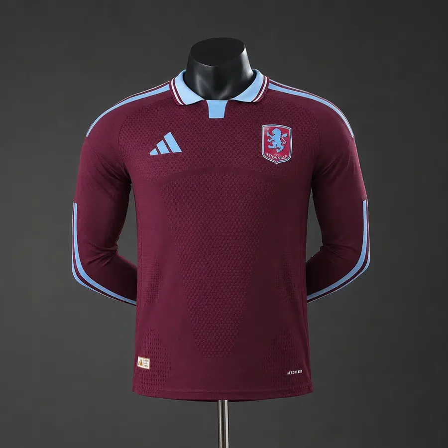 Camiseta Aston Villa Primera Equipación 26/27 Manga Larga Versión Jugador - Bota de Oro Tienda