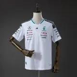 Camiseta Mercedes AMG Fórmula 1 2026 Blanca y Verde Agua Hombre