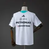 Camiseta Mercedes AMG Fórmula 1 2026 Blanca y Verde Agua Hombre