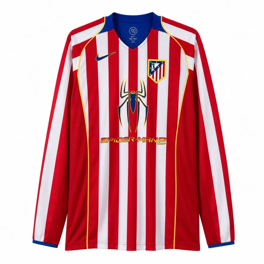 Camiseta Atlético de Madrid 2004/05 Primera Equipación Retro Manga Larga