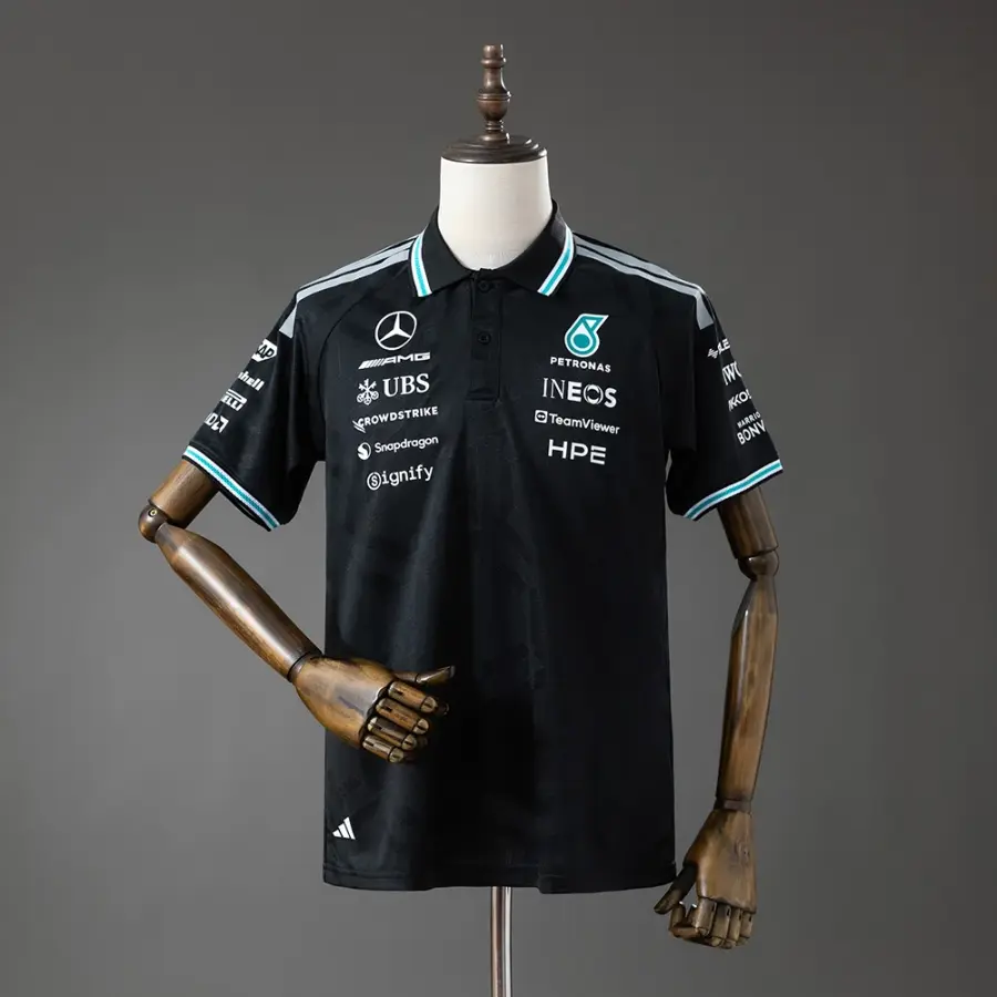 Polo Mercedes AMG Fórmula 1 2026 Negro Hombre