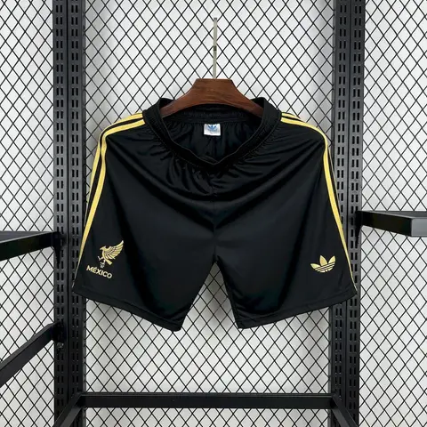 Mexico 2025/26 Pantalón Corto Dorado Negro