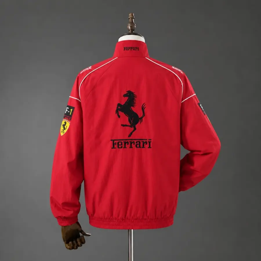 Chaqueta Ferrari Retro Racing Roja Hombre