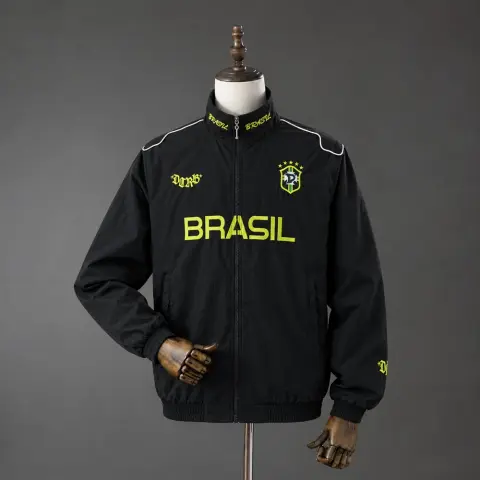 Brazil 2026 Black Full-Zip Jacket