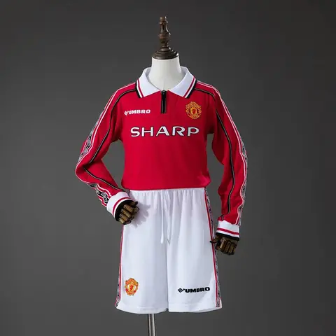 Conjunto Manchester United Primera Equipación 98/99 Retro Niños