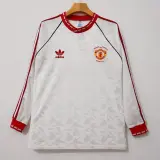 Camiseta Manchester United 1991 Segunda Equipación Retro Manga Larga
