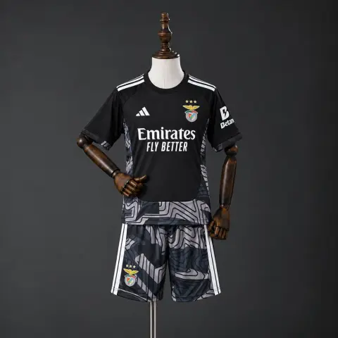 Benfica Black Goalkeeper Kids Kit 26/27