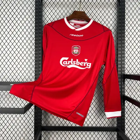 Camiseta Liverpool Primera Equipación 02/04 Retro Manga Larga