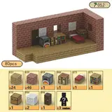 Red Brick Cabin: Minecraft Magnetic Blocks