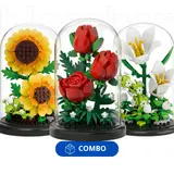 Sunflowers, Roses and White Lilies Dome Set