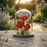 Sunflowers, Roses and White Lilies Dome Set