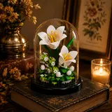 Sunflowers, Roses and White Lilies Dome Set