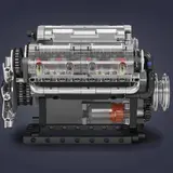 Motorized Mould King V8 Engine