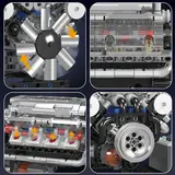 Motorized Mould King V8 Engine