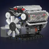 Motorized Mould King V8 Engine