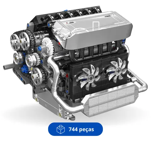 Motorized German Inline-6 Engine | 744 pieces