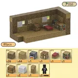 Wooden Cabin: Minecraft Magnetic Blocks