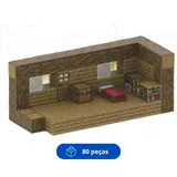 Wooden Cabin: Minecraft Magnetic Blocks