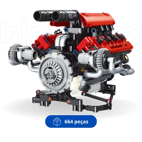 Motorized Compact V8 Engine | 664 pieces