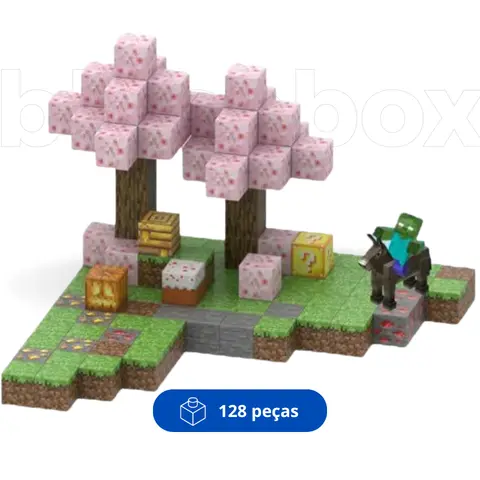 Cherry Blossom: Minecraft Magnetic Blocks | 128 pieces