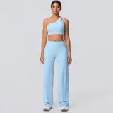 Volupie Diagonal Flow Set | Top Asimétrico + Pantalón Wide Leg