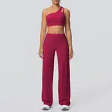 Volupie Diagonal Flow Set | Top Asimétrico + Pantalón Wide Leg