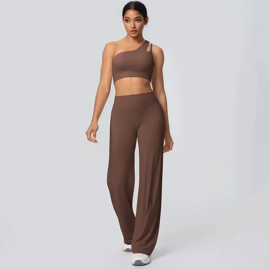 Volupie Diagonal Flow Set | Top Asimétrico + Pantalón Wide Leg