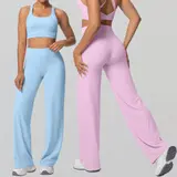 Volupie Diagonal Flow Pieces | Top Racerback o Pantalón Wide Leg Tiro Alto