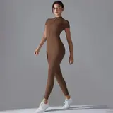 Volupie Zip Jumpsuit | Mono Deportivo Manga Corta con Cremallera
