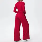 Volupie Flow Dance Complete Set | Conjunto 3 Piezas Top Halter + Wrap Manga Larga + Pantalón Wide Leg