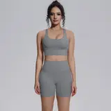 Volupie Bare Cross Short Set | Conjunto Top Espalda Cruzada + Short Tiro Alto