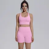 Volupie Bare Cross Short Set | Conjunto Top Espalda Cruzada + Short Tiro Alto