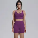 Volupie Bare Cross Short Set | Conjunto Top Espalda Cruzada + Short Tiro Alto