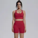 Volupie Bare Cross Short Set | Conjunto Top Espalda Cruzada + Short Tiro Alto