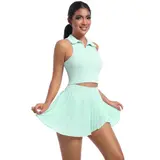 Volupie Court Set | Conjunto Tenis y Pádel Top Polo + Falda Plisada