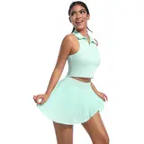 Volupie Court Set | Conjunto Tenis y Pádel Top Polo + Falda Plisada