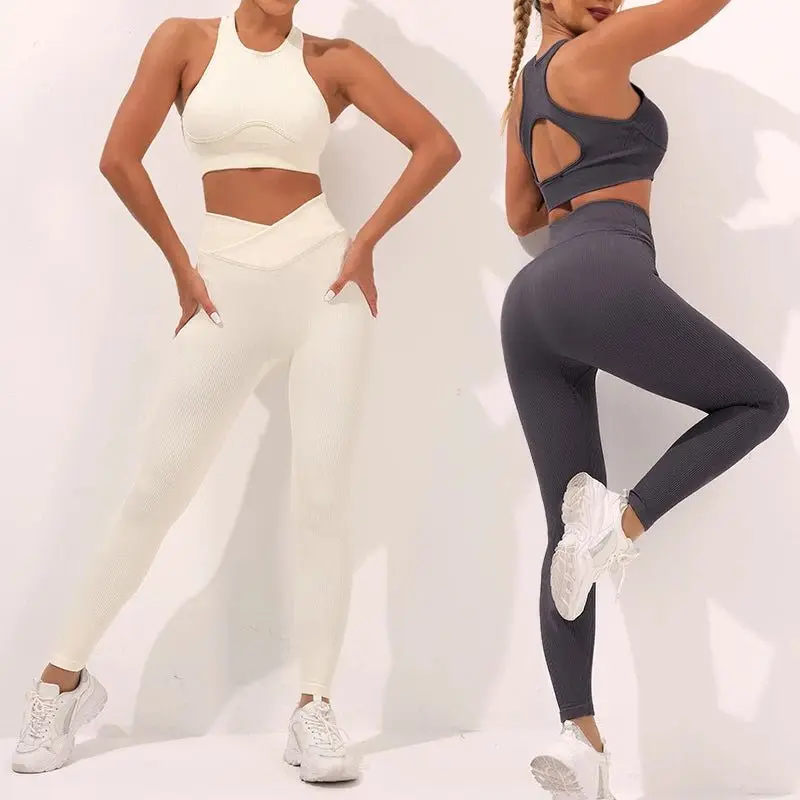 Volupie Rib Set | Conjunto Top Halter Ribbed + Legging Cintura en V