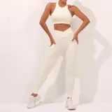 Volupie Rib Set | Conjunto Top Halter Ribbed + Legging Cintura en V