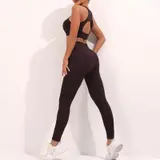 Volupie Rib Set | Conjunto Top Halter Ribbed + Legging Cintura en V