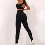 Volupie Rib Set | Conjunto Top Halter Ribbed + Legging Cintura en V