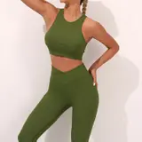 Volupie Rib Set | Conjunto Top Halter Ribbed + Legging Cintura en V