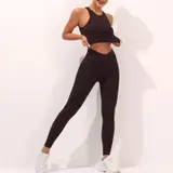 Volupie Rib Set | Conjunto Top Halter Ribbed + Legging Cintura en V